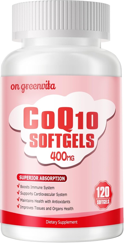CoQ10-400mg-softgels s PQQ, BioPerin & Omega-3, koencim Q10(Ubikinon) dodatek za visoko-Absorpcijo, močan antioksidant, podpora srcu in energijski proizvodnji, 120 Servisi