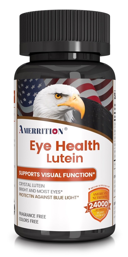 Advanced Lutein Eye Health Supplement - Okrepljen z Zeaksantinom, podpira vid in zdravje oči - Non-GMO & Gluten Free - Natural Eye Vitamin tablete - 60ct