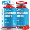 Ashwagandha Gummies Sladkor prost za ženske, Visoka moč Ashwagandha Root Extract dodatki z L-Theanine GABA Kamilica Kurkurja Vitamin D3 B12 za stres Odrasli Vegan (Mešano Berry)