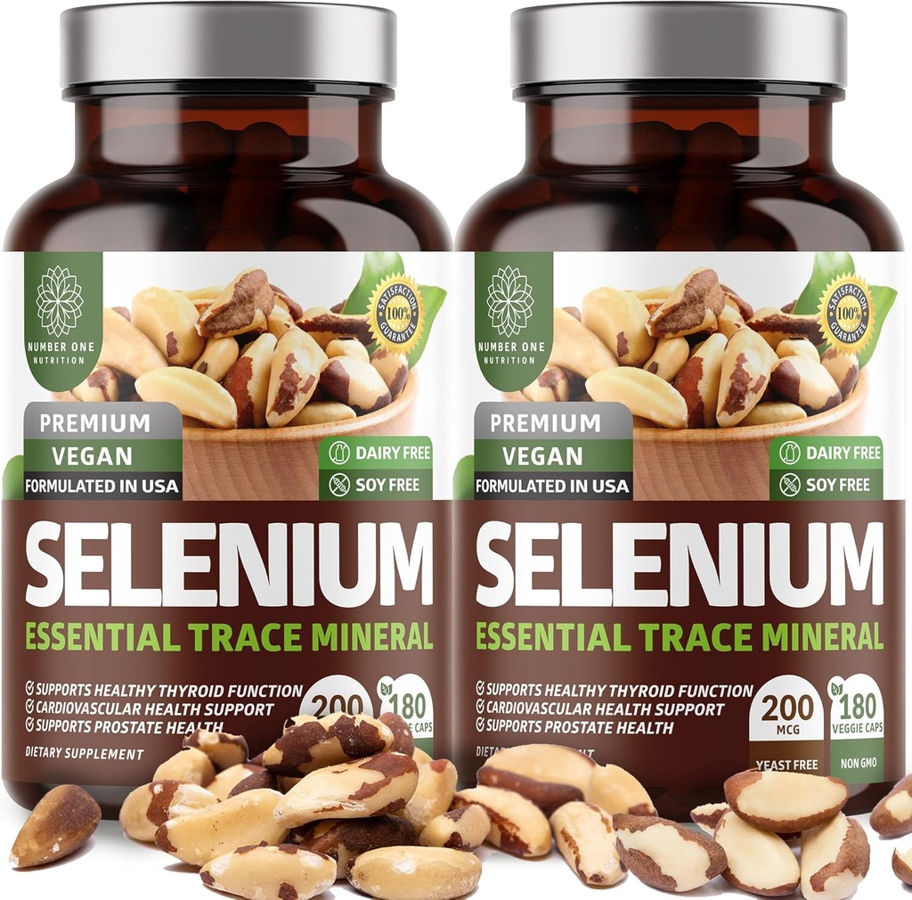 2-Pack N1N Premium Pure selen [Max Absorpcija, 200MCG] za podporo Imuniteta, srce in prostate zdravje, 360 Veg Caps
