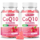 CoQ10 Gumies 250mg, Koencim Q10 Dopolnila Plus Omega-3, Vitamin B6 & cink, Visoka absorpcija CoQ10 Dopolnilo za celično energijo in antioksidant podporo, Raspberry Flavor, Vegan 120Cts