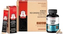 JUNG KWAN JANG Korean Red Panax Ginseng Energy Bundele - Izvleček vsakič 3000mg palice (30 Count) & moški Stamina Boost za dnevno vitalnost (60 Kapsule)