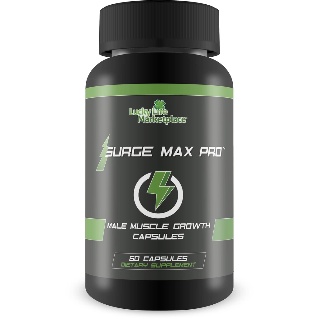 Surge Max Pro - Muscle Growth Formula - Izboljšati moč, moč, Stamina, & Energija - Eksplozivna Muscle Pump - Big Gains - Aid Kisik & Nutrient Dostava mišic - L-Arginin - Graditi mišično maso