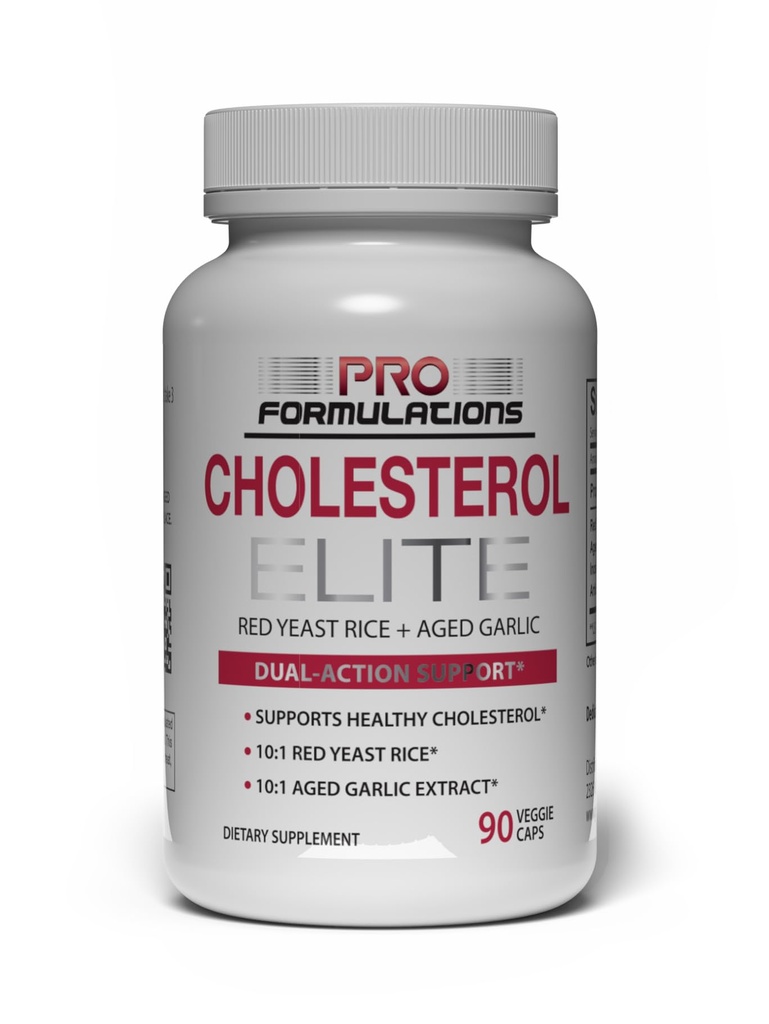 Pro Formulacije MD Holesterol Elite – Dual Action Cholesterol Support – 90 Veggie caps – Powered by Red Yeast Rice & Aged Česen Extract – Okrepljen z Inositol & Artichoke Extract