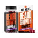 Divji Willies Bradavičasta rast Gumies Supplement za moške - z Biotin & 19 Vitamini za močnejše, Debeli obraz las - 60 Gumies