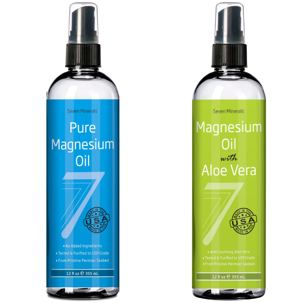 Seven Minerali čisto magnezijevo olje in čisto magnezijevo olje z Aloe Vera