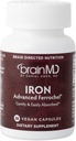 BRAINMD Dr. Amen Iron - 30 kapsul - podpira proizvodnjo energije, kognitivne funkcije in Gene Regulation - Nežno in enostavno Absorbirano - Gluten Free - 30 Servinges
