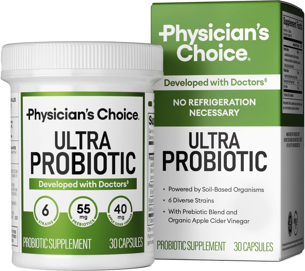 Ultra Probiotic - 60B SBO Probiotic - 6 sevi - Na osnovi tal - Napredni probiotiki Uporabniki - Probiotiki za ženske in moške - Prebavno zdravje - Podpira občasno zaprtje, plin & napenjanje