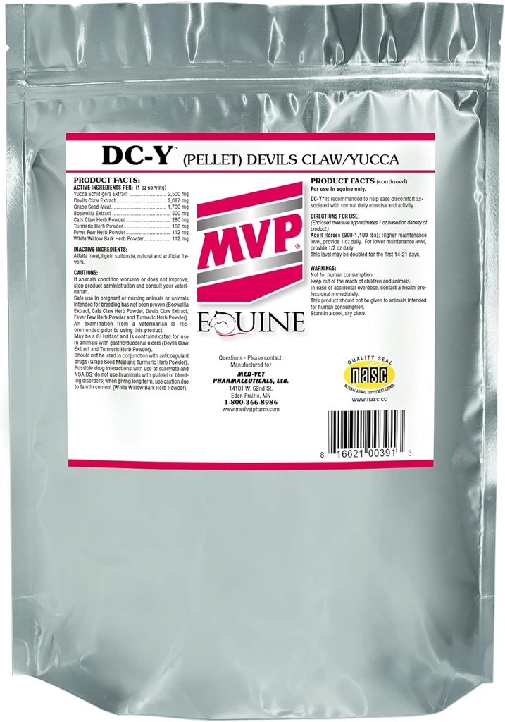 DC-Y (2 lb) Aids in zmanjšanje bolečine in nežnost povezan z vsakodnevnimi aktivnostmi na konjih...