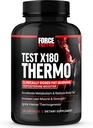 Test FORCE FACTOR X180 Termo Testosteron dopolnilo in Fat Burner za moške za pospešitev presnove, zmanjšanje telesne maščobe, izgradnjo lean mišice, in povečanje termogeneze, 120 kapsul