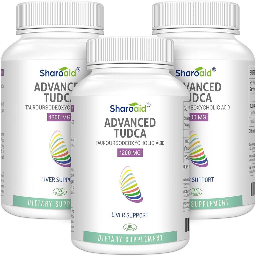 TUDCA Jetrna podpora Dopolnila 1200 mg-Tretja stranka Tested-High Strength Formula-Bill Soli za čiščenje jeter Detox-180 Veganske kapsule za jetra,Kidney,Gallbladder zdravje