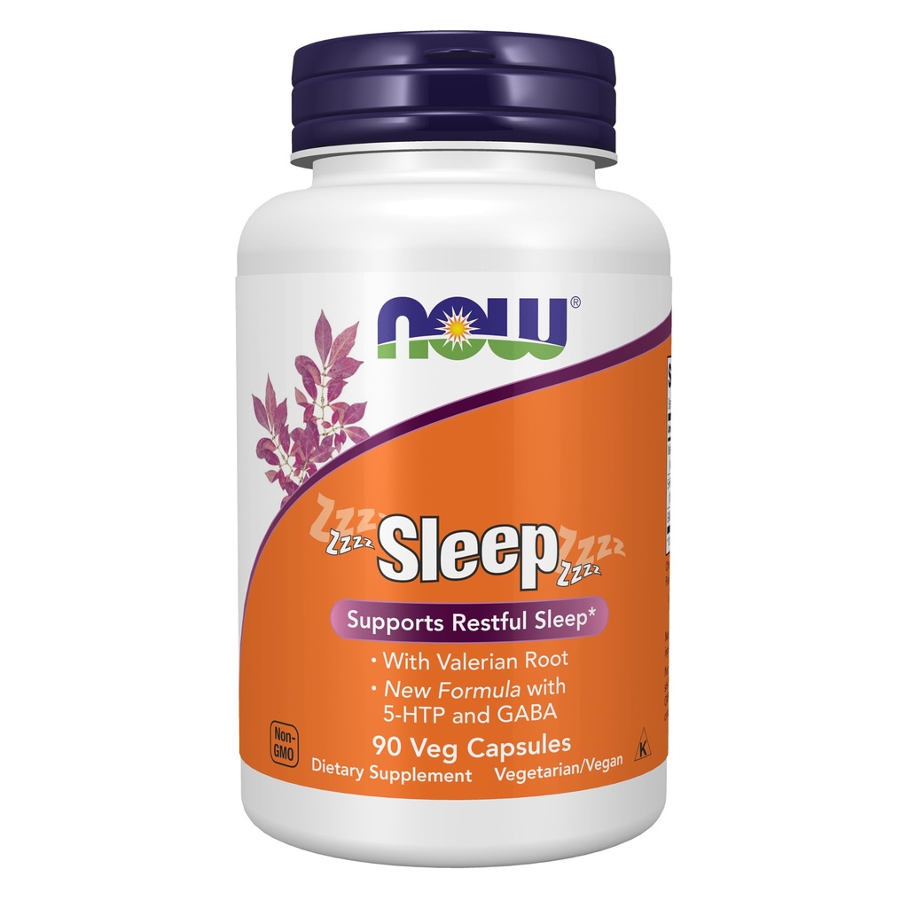 NOW Foods Supplements, Spanje z Valerian Root Extract Plus Hops, Passionflower in GABA, Botanična spalna mešanica*, 90 Veg kapsule