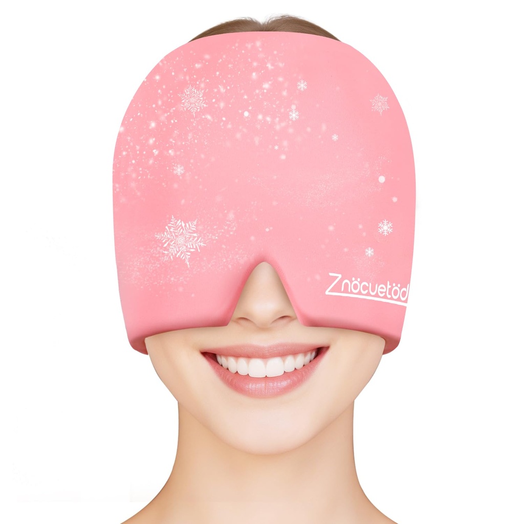 ZNÖCUETÖD Migrena glavobol Relief kap kapa Polna glava led Pack Ovitek Hladilni Gel Ledeni fižol Hladna kap Hot/Cold Compress terapija za Sinus, Stres, Napetost, Glava bolečina Relief, Ženske