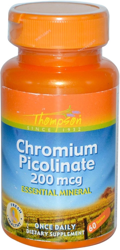 Thompson Chromium Pikolinat, tableta (Btl-Plastic) 200mcg 60ct