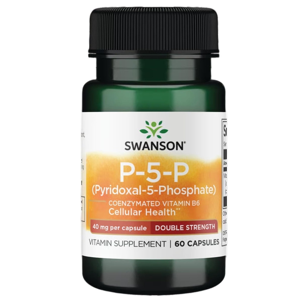 Swanson P-5-P (Piridoksal-5-Fosfat) Coencimirani vitamin B-6 40 Milligrams 60 kapsul