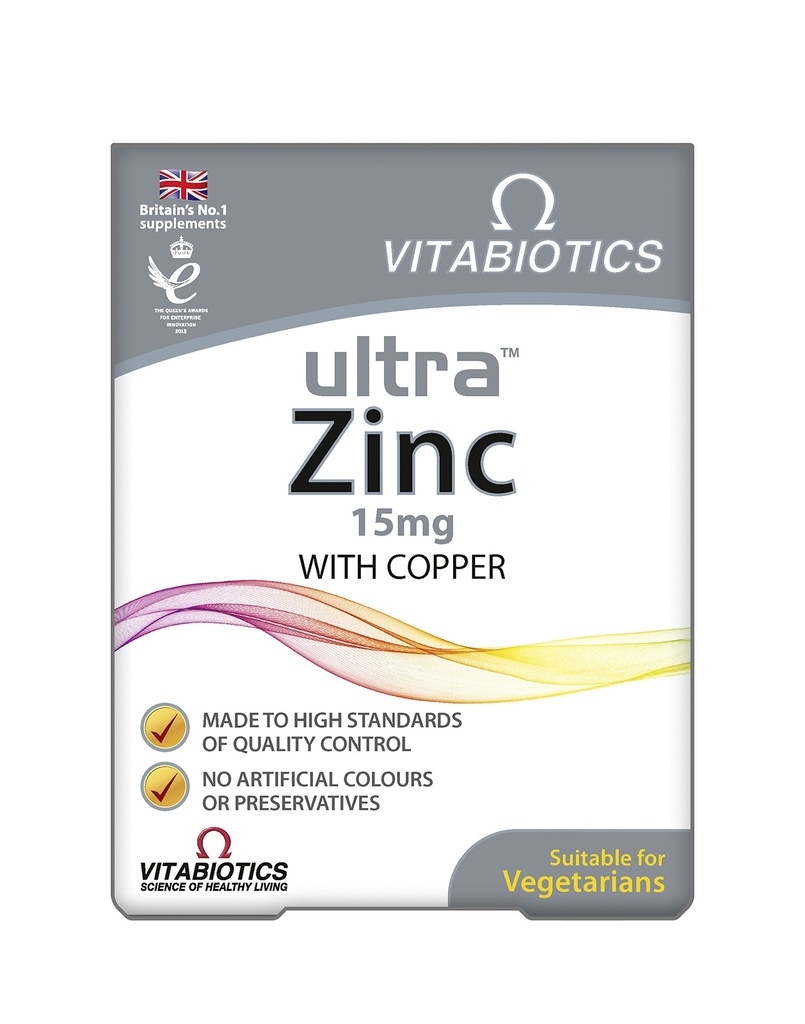 Vitabiotics ultra cink 15mg z bakrom 60 tablete z Ultra