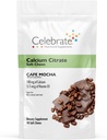 Praznujte vitamine Bariatrični kalcijev citrat Mehki žveči z vitaminom D3, 500 mg, brez sladkorja in gluten kalcijev citrat za bariatrske bolnike, Cafe Mocha, 90 število