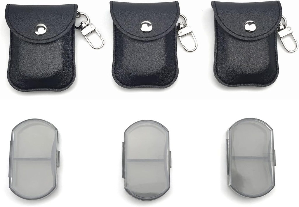 VOFOON 3 Pack mali tablete organizator, potovalne tablete škatla za torbico, tablete za ključe imetnik, Žepne tablete vsebnik, 2 krat na dan dnevno prenosljiv Medicine Vitamin Case, Fish Oil Box, Dopolnilno polje