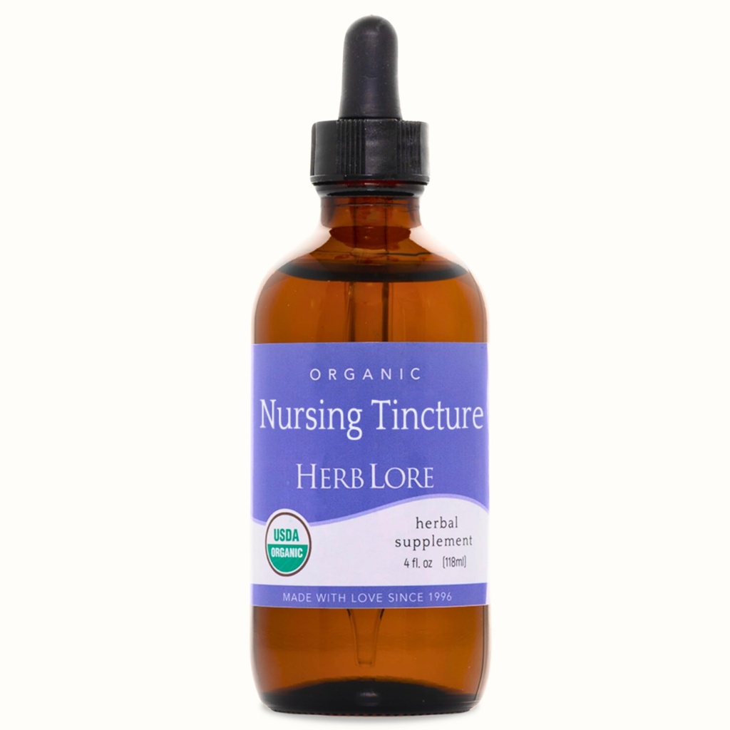 Herb Lore Organic Nursing Tinkture - Tekoči Dojenje Podpora Kapljice za povečanje oskrbo z mlekom dojke z Moringa in Fennel - Fenugreek brezplačno Dojenje dodatek (4 fl oz)