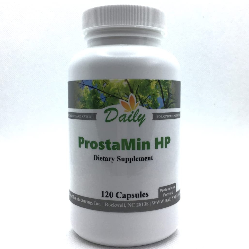Dnevna proizvodnja ProstaMin HPTM (Beta Sitosterol, Pygeum, Reishi goba, česen ekstrakt, kurkumin (iz tumerika) in cink)