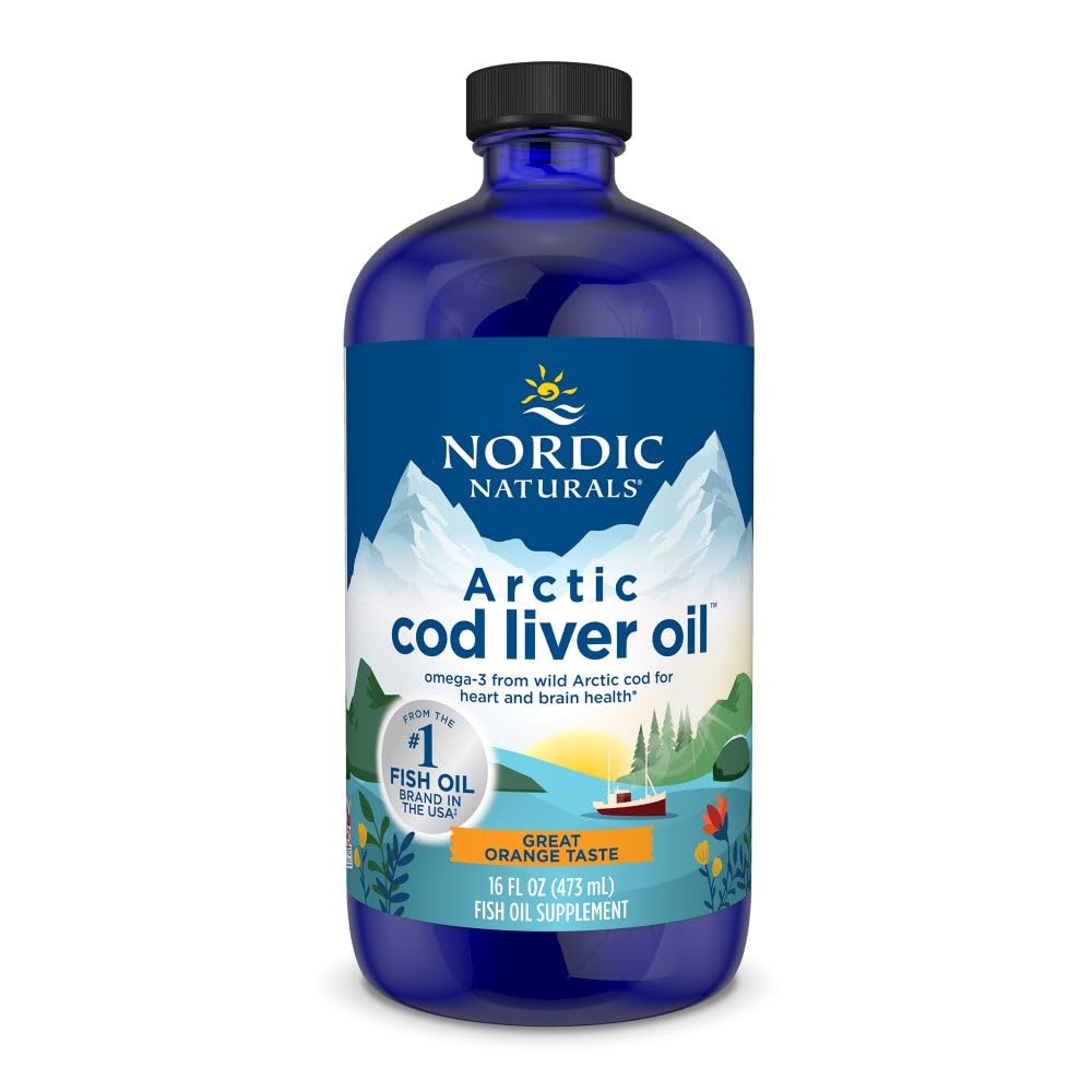 Nordic Naturals Arctic Cod Jetra Oil, Orange - 16 oz - 1060 mg Total Omega-3s with EPA & DHA - Health & Brain Health, Zdrava Imuniteta, Skupna Wellness - Non-GMO - 96 Servings