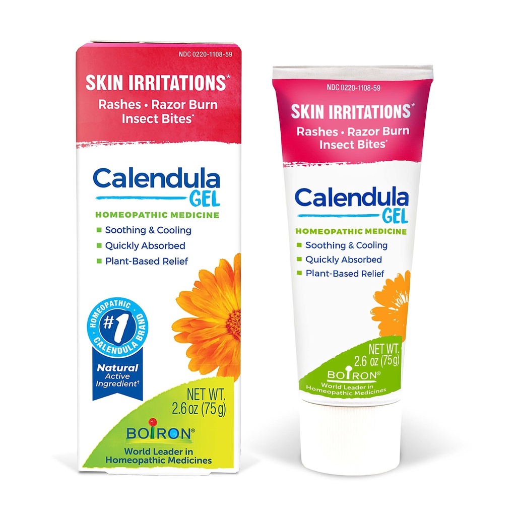 Boiron Calendula gel Relief iz izpuščajev, kože Draženje, Razor Burn, ali Insect Bites - Nemastna in Fragrance-free - 2.6oz