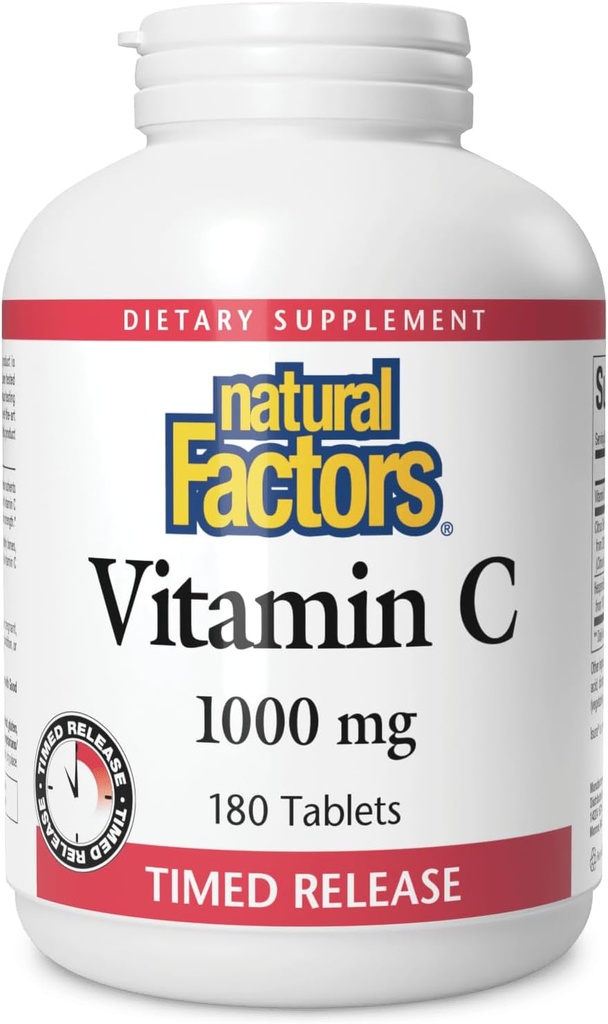 Naravni dejavniki, Vitamin C 1000 mg, Čas release Antioksidant Podpora za imunski in zdravje kosti