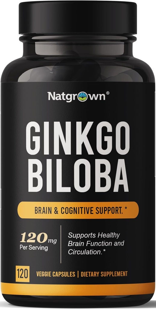 Natrased Ginkgo Biloba 120mg - Dodatna moč Ginkgo Biloba Extract kapsule - 120 Število