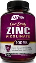 NutriFlair Cinkov pikolinat 100mg, 120 kapsul - Vegan, ne-GMO, izdelan v ZDA, tretjestrani laboratorij testiran