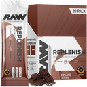 RAW Replenish Packets, Premium Electrolytes Powder Recovery Formula, Čokolada (20 Pack Packs) - Aromatizirana mešanica elektrolitskih pijač za hidracijo, odpornost, vzdržljivost in zmogljivost