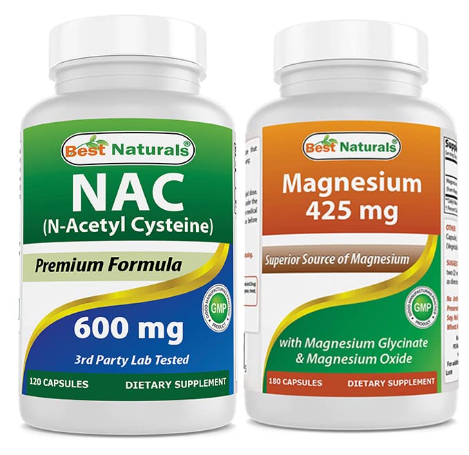 Best Naturals NAC 600 mg & Magnezijev glicinat 425 mg