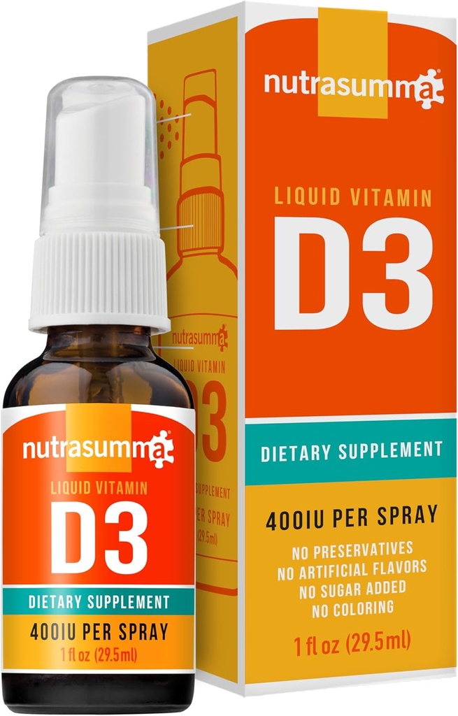 Nutrasumma Vitamin D3 1000 i.e. pršilo -1oz- Seveda visoka stopnja absorpcije podpira povečanje imunskega sistema