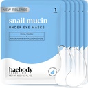 Baebody Advanced Polž Mucin pod očesnimi obliži za ženske in moške (6 parov) - pod očesnimi maskami za temne kroge in Puffiness - z niacinamidom - Zmanjšajte fine linije in gube