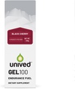 Unived Gel 100 - Veganski energijski gel za vzdržljivost športniki Runners & kolesarji - 100kcal - Črna Cherry - paket 6