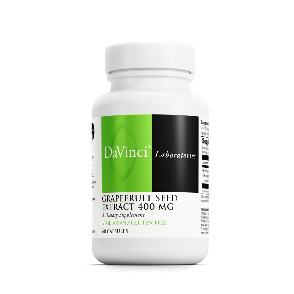 DAVINCI Labs izvleček grenivke 400 mg - podpira zdravje prebavil in prebavil - brez glutena, vegetarijansko - 60 kapsul (oskrba 30 dni)