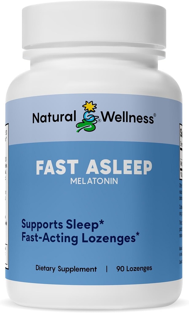 Naravne wellness hitro spanje – hitro delujoče Melatonin Lozenges za mirno spanje, sprostitev in Jet Lag Relief – hitro raztapljanje Cherry Flavor Pomoč za spanje – nenavadno oblikovanje, Wake Osveži – 90 Lozenges