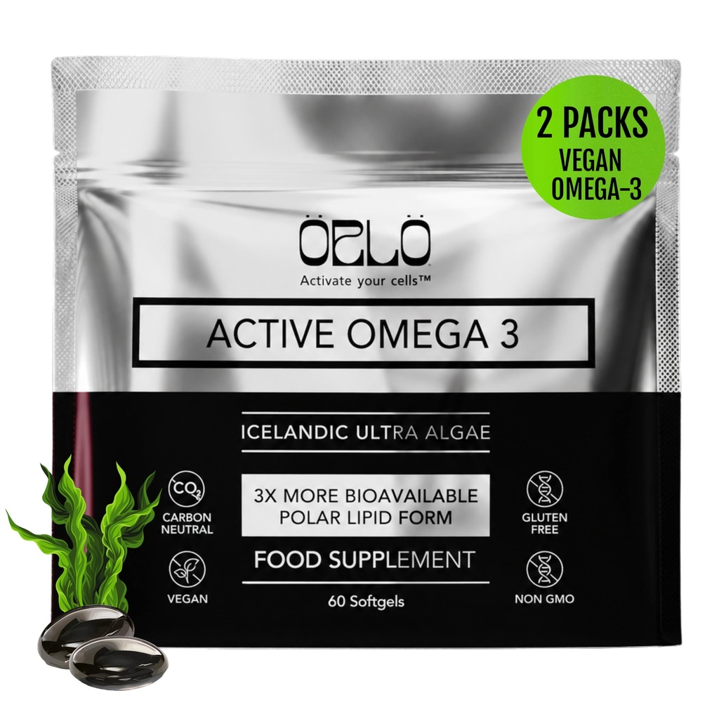 Orlo Omega 3 – Vegan Omega-3 dodatek (EPA & DHA) – Dodatna moč ribje olje & Krill Alternative iz alge olje (120 Mini Burpless softgels)