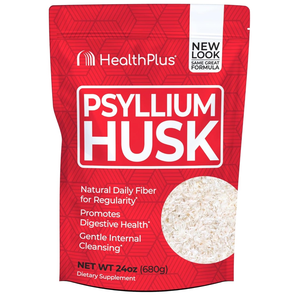 Zdravje Plus, Psylium Husk, 24 oz, 96 Servisi - naravno razstrupljanje, Dnevna prehrana Fiber dopolnilo, Olajšanje zaprtje, Nežno čiščenje Gut, Keto Peking