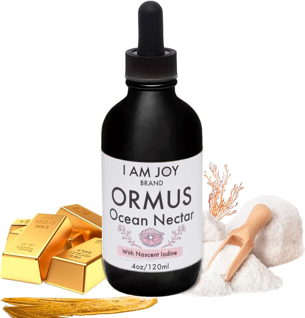 Jaz sem Joy co. Ormus ocean nektar monoatomsko zlato z jodino zasnovan za dekalcifikacijo Pineal Gland, podporo ščitnico in povečanje občutek pripravljenosti, jasnost misli in energije 4oz