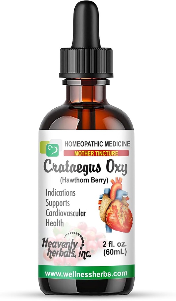 Crataegus Oxyacantha Q - mama Tincture – Hawthorn Berry Extract - Podpira kardiovaskularno zdravje in uravnava krvni obtok – Made in USA – 2 fl. Oz – Homeopatska medicina