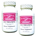 Ekološke formule Vse Tiamin Vitamin B1 50 mg, 2 X 60 Kapsule