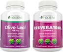 Purely Holistic Olive Leaf Extract 750mg + Resveratrol Complex 1450mg - 300 Vegan Capsules - Made in The USA