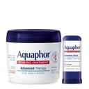 Aquaphor Advanced Therapy Zdravljenje mazilo kožo zaščitnik (14 Oz) + Zdravilni balzam Stick z oljem Avocado in karitejevo maslo (0,65 Oz)
