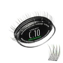 Lashify Curl 10mm Gossamer trepalnice razširitve ponovno napolnite v Ombre Green, Easy DIY Lažne lasišča za naravni videz