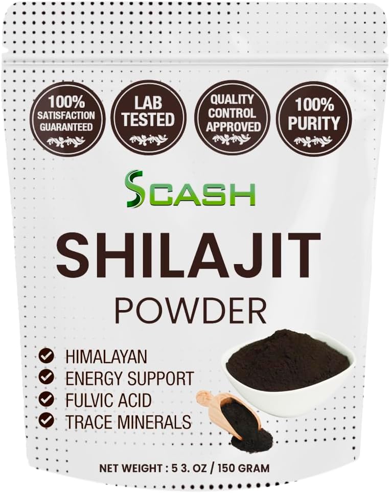 scash 600 Servisi Shilajit Suhi ekstrakt dodatek v prahu, 5.3 Ounce /150g, Shilajit Pure Himalaaan Mineral z Fulvic Acid, Fulvic Minerals spojina za energetsko dopolnilo