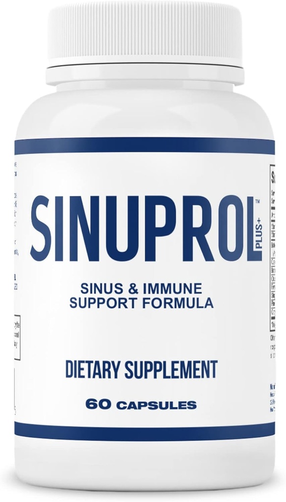 Mizzle SinuProl Nasal & Imunska podpora dodatek s Quercetin z Bromelain, Idealna možnost za ljudi, ki se zanašajo na naravni Sinus Decongestant, Sinus Rinse ali naravni antihistaminik, 60 kapsul