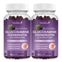 Mulittea Glukozamin Chondroitin Gumies - Dodatna podpora za skupno moč z MSM & Elderberry za naravne sklepe, antioksidant imunske podpore za odrasle, moške in ženske-(2 paket)