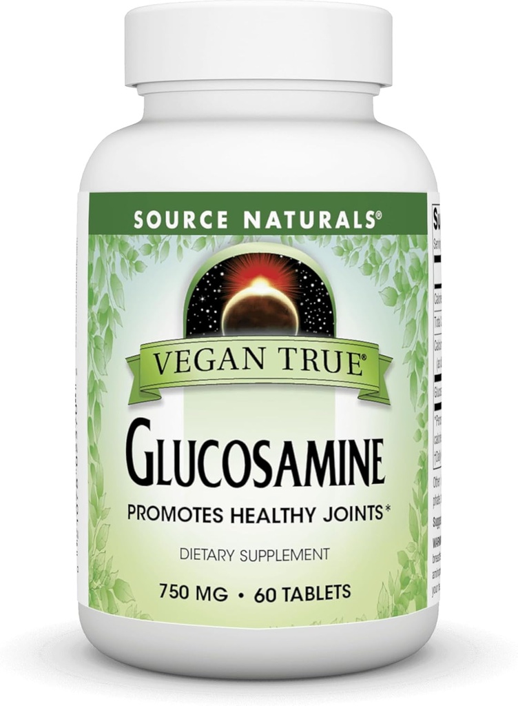 Vir Naturals Vegan pravi glukozamin, spodbuja zdrave sklepe*, 750 mg - 60 tablet