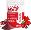 120LIFE krvni tlak podpora, naravna pesa koren v prahu pijača mešamo s po Granatno zrnje v prahu, brusnični dodatek, Tart Cherry, Hibiscus, in Magnezij (28 Serving) - Gluten-free, Vegan