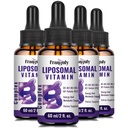 Liposomski vitamin B Kompleksni tekoči podjezični B kompleks Vitamini Dopolnilo za ženske Izboljšana absorpcija Metilirana B12,B1, B2, B3, B5, B6,Folate,Biotin za energijo in imuno podporo-8,0 oz